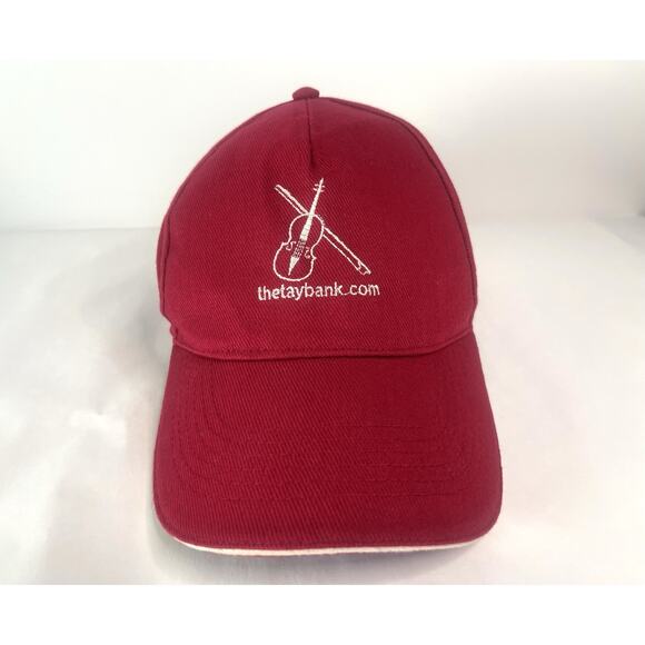 Retro The Tay Bank Beechfield Adjustable Red Violin Golf Cap NWT - Picture 1 of 8